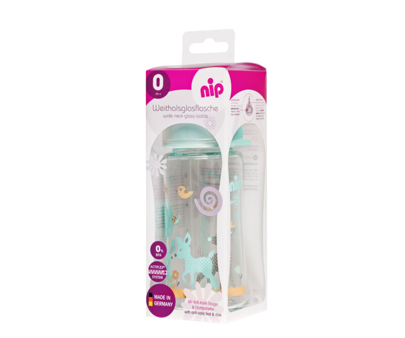 Biberon verde Nip sticla 240 ml - imagine 2