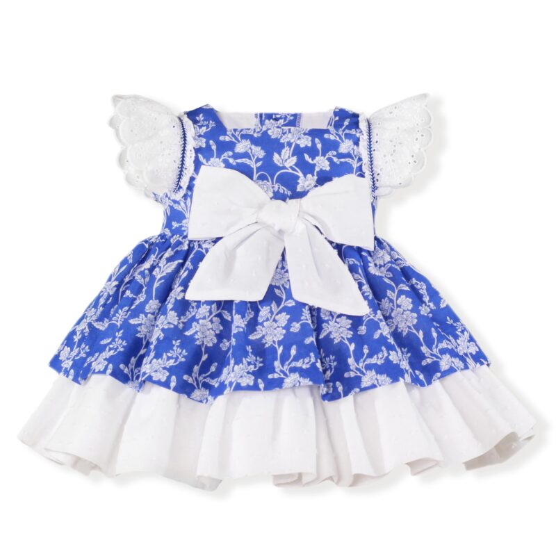 Rochie bebe Miranda albastra cu flori