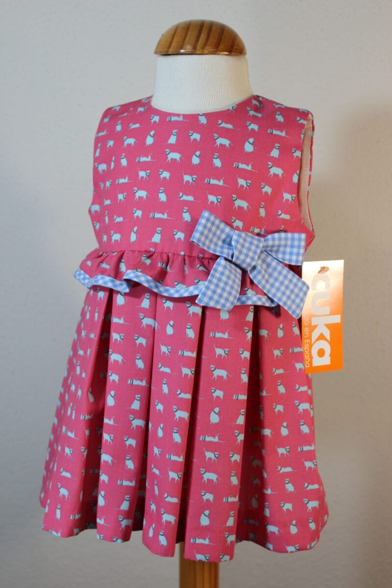 Rochie roz cu pisicute Cuka