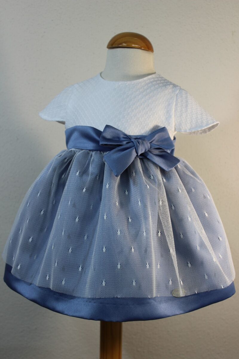 Rochie bebe albastra fundita Basmarti