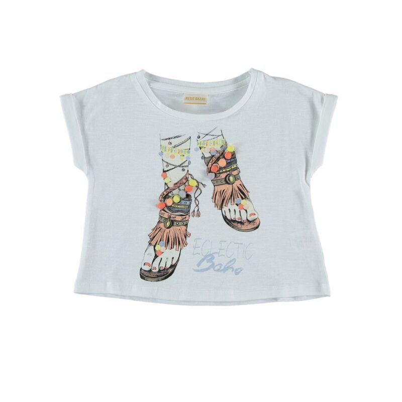 Tricou imprimeu-sandale Petit Bazar - imagine 2