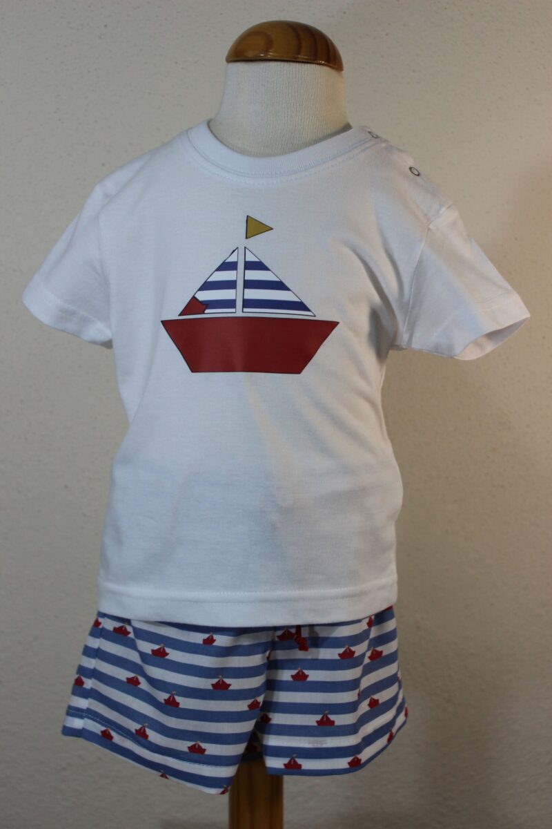 Set băieți tricou-short bărcuțe Basmarti