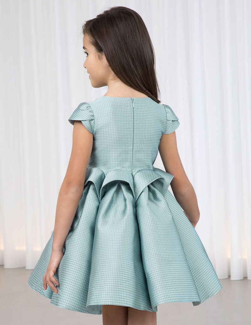 Rochie jacquard fantasia albastru deschis Abel & Lula - imagine 2