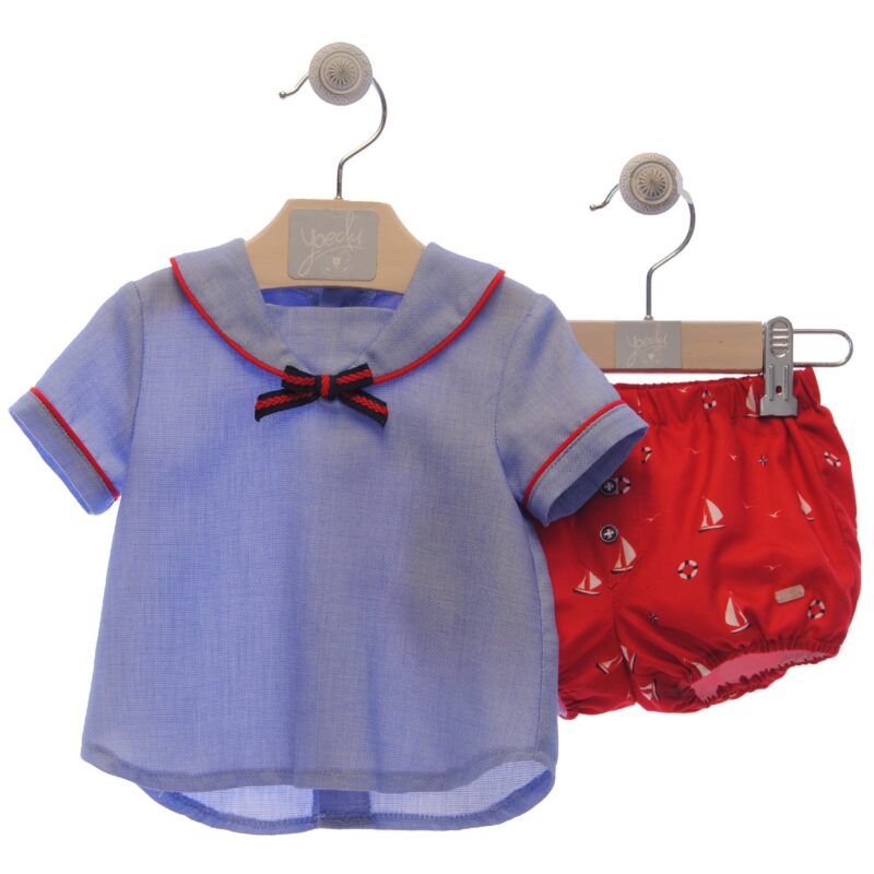 Compleu unisex cu guleraș marinăresc- Dalias