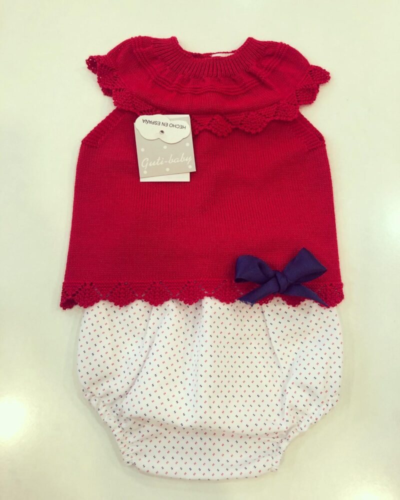 Compleu roșu din tricot, Guti-Baby - imagine 2
