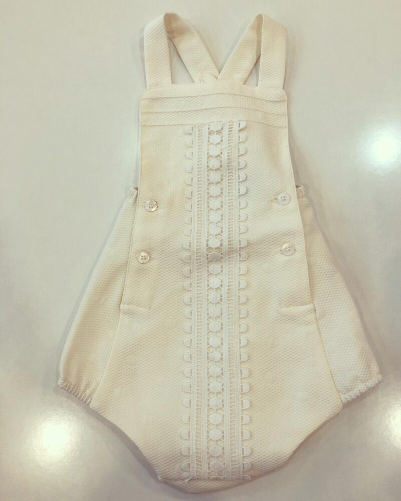 Salopetă ivory, model unisex