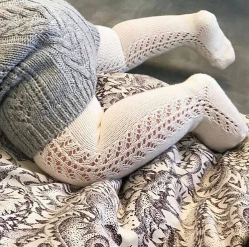 Dresuri lungi, albe cu model lateral, Condor
