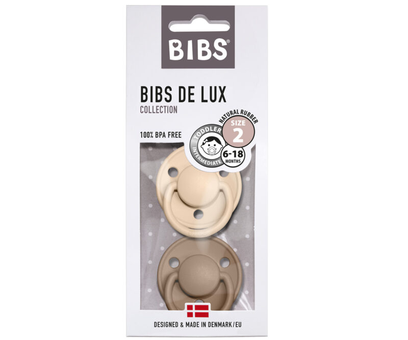Set 2 suzete BIBS de LUX vanilla-dark oak - imagine 3
