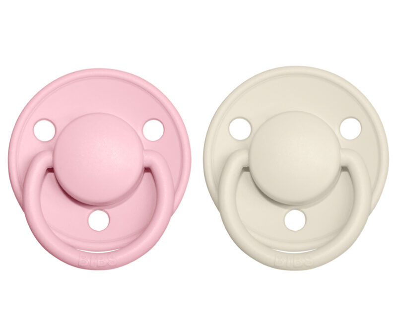 Set 2 suzete BIBS de LUX roz-ivory