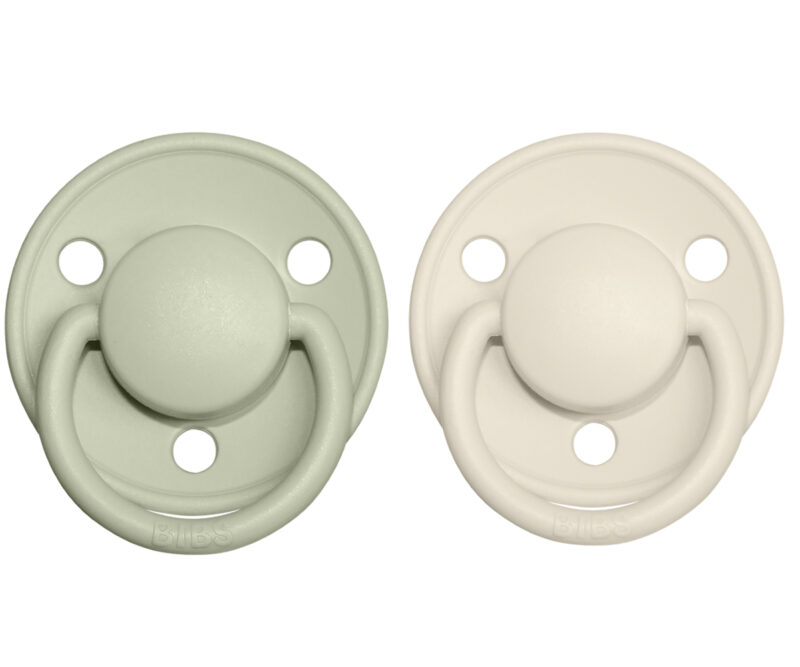 Set 2 suzete BIBS de LUX ivory-sage