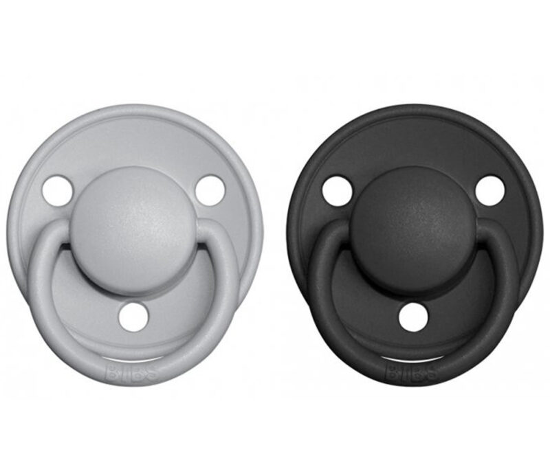 Set 2 suzete BIBS de LUX gri-negru