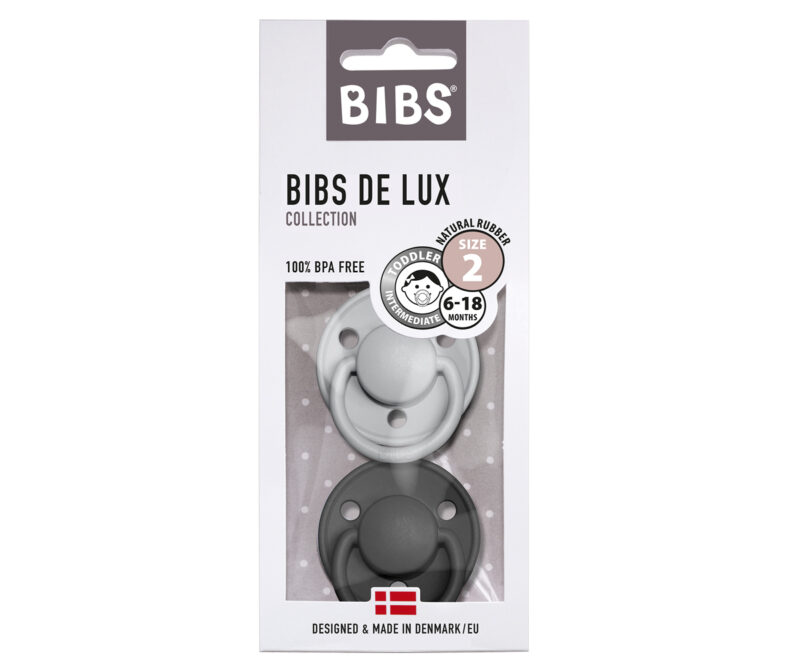 Set 2 suzete BIBS de LUX gri-negru - imagine 5