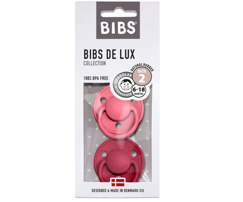 Set 2 suzete BIBS de LUX coral-ruby - imagine 6