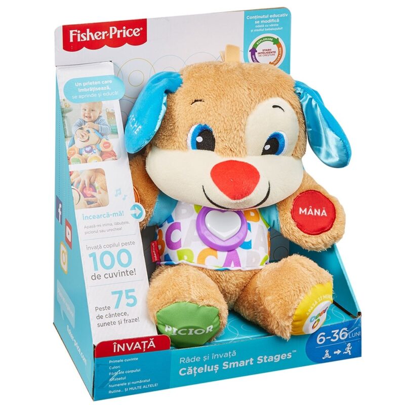 Jucărie de pluș Fisher Price Cățelușul vorbitor în limba română - imagine 3