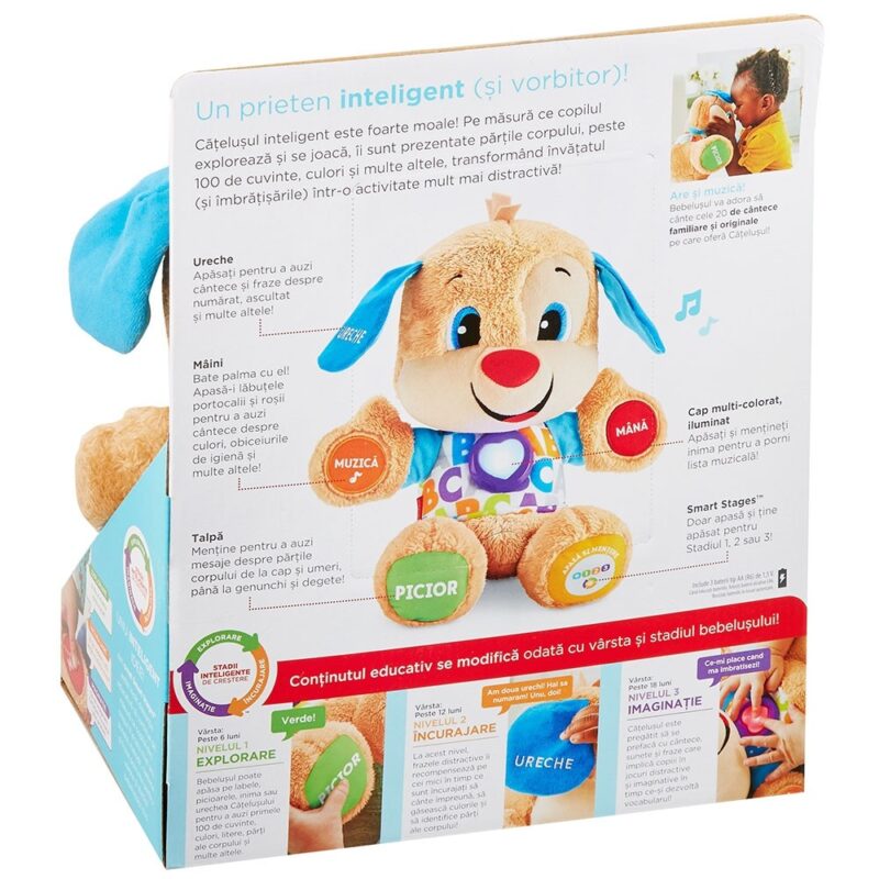 Jucărie de pluș Fisher Price Cățelușul vorbitor în limba română - imagine 4