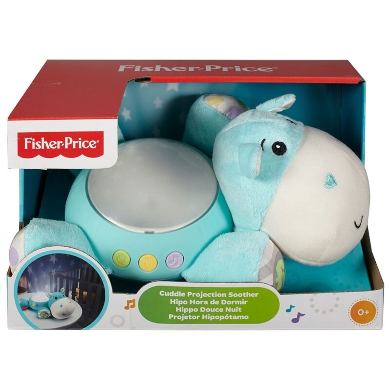 Lampă de veghe pluș Fisher Price Hipopotam albastru - imagine 5