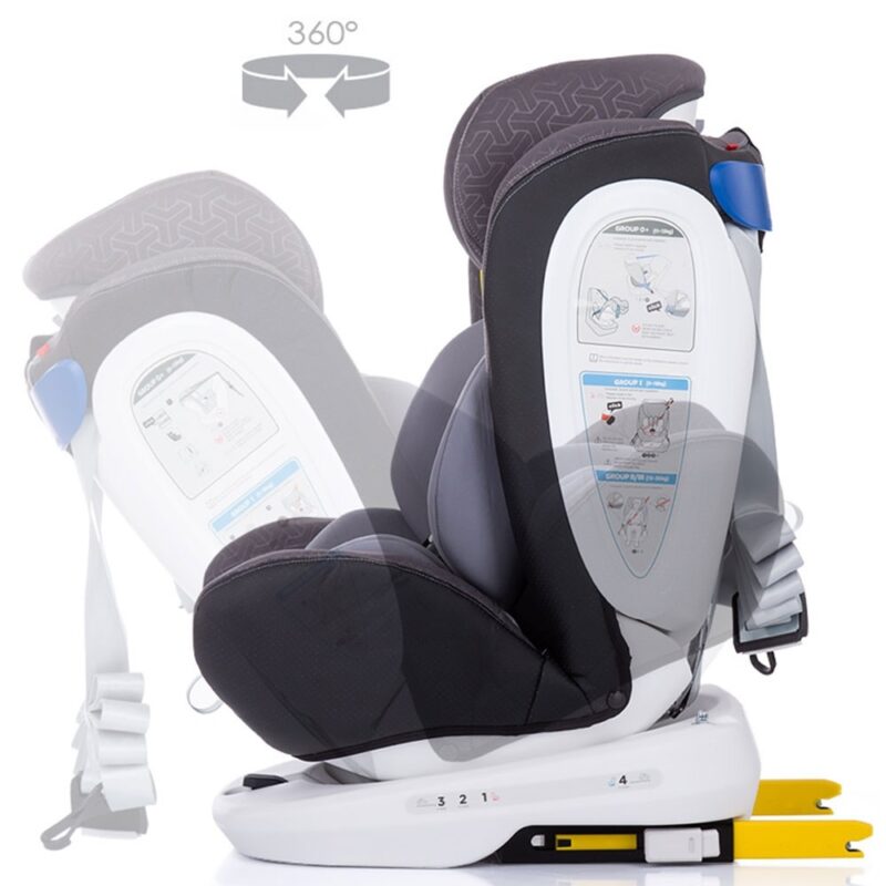 Scaun auto Chipolino Tourneo 0-36 kg graphite cu sistem Isofix - imagine 5