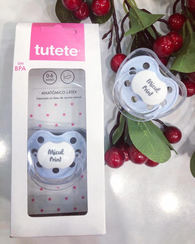 Suzetă personalizată albastră cu găurele -Micul Prinț-