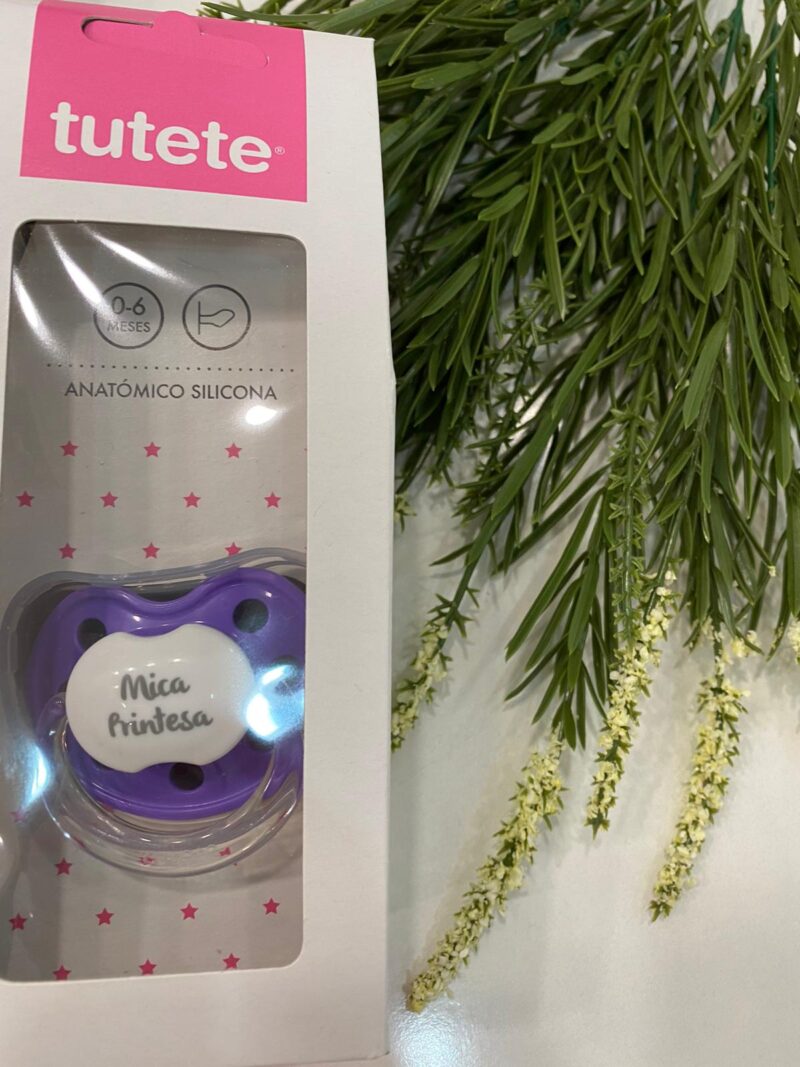 Suzetă personalizată mov -Mica Prințesă- - imagine 2