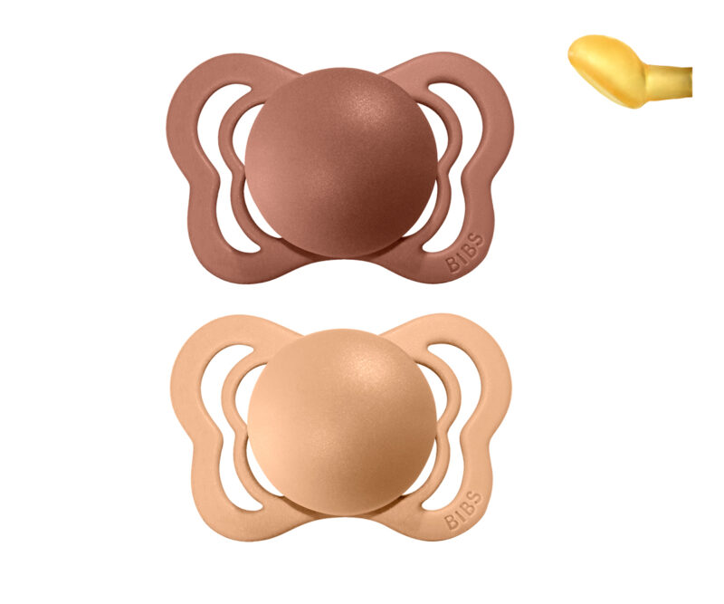 Set 2 suzete BIBS COUTURE peach-woodchuck