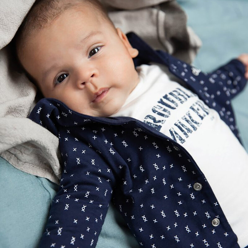 Bluza ivory din bumbac organic -Trouble maker-