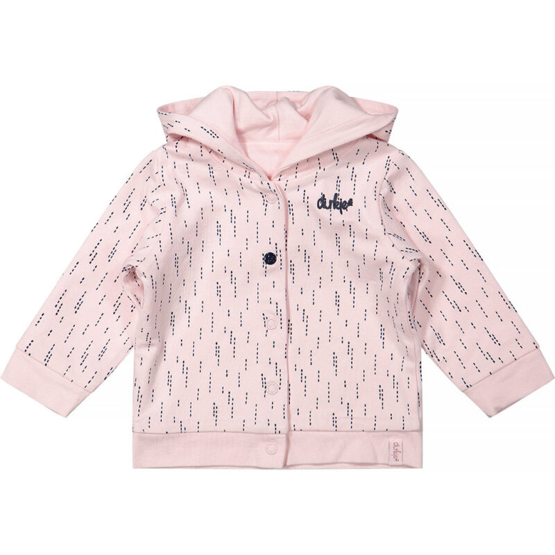 Hanorac reversibil roz din bumbac organic - imagine 3
