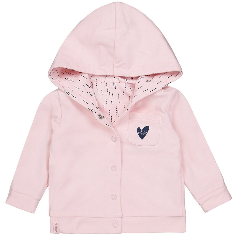 Hanorac reversibil roz din bumbac organic - imagine 4