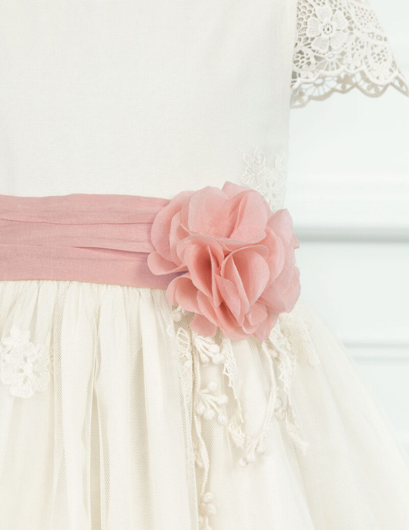 Rochie ivory din tulle brodat, Abel&Lula - imagine 4