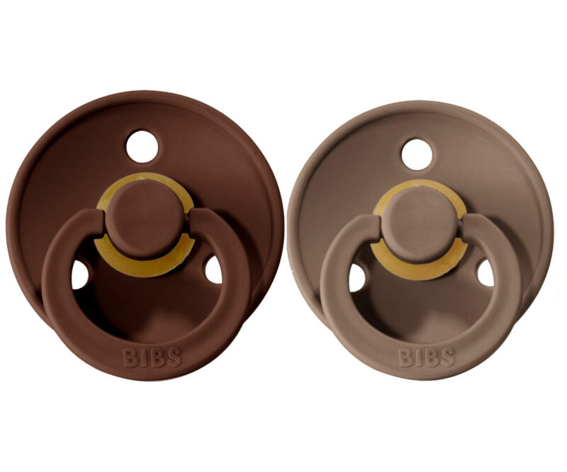 Set 2 suzete BIBS mocha-dark oak