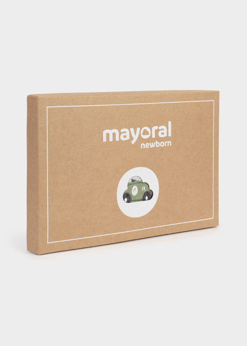 Pijama gri cu mașinuță nou-născut băiat Mayoral - imagine 4