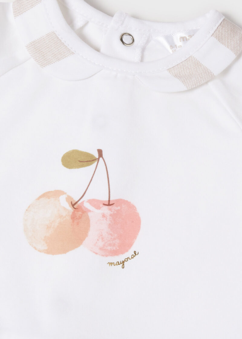 Set pantaloni cu botoșei taupe ECOFRIENDS new born fetițe Mayoral - imagine 3