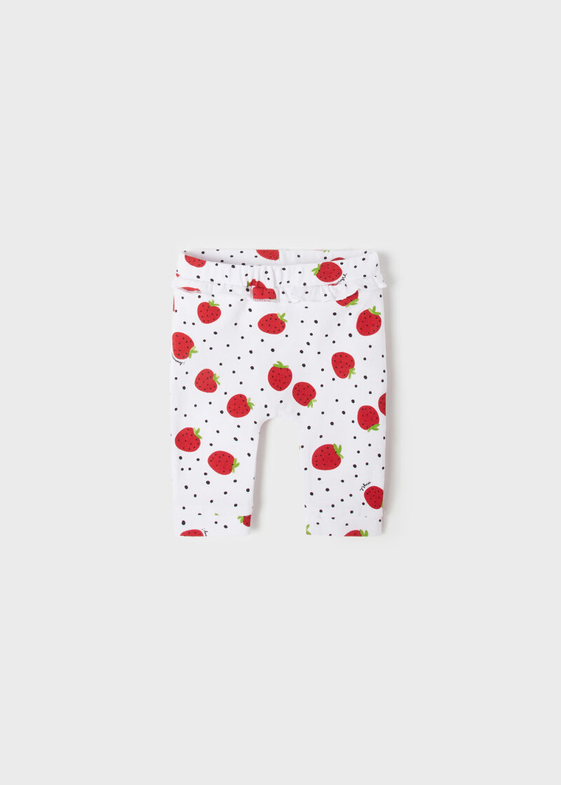Set 2 leggings căpșunică ECOFRIENDS new born fetițe Mayoral - imagine 2