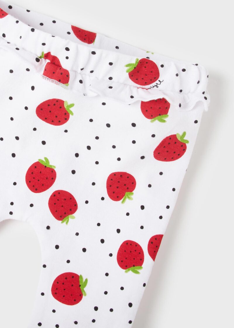 Set 2 leggings căpșunică ECOFRIENDS new born fetițe Mayoral - imagine 4