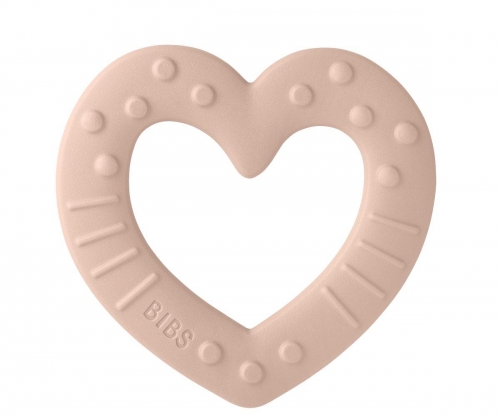 Jucărie dentiție BIBS inimioară blush