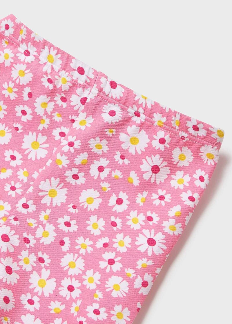Leggings roz ECOFRIENDS imprimeu floricele bebe fetiță Mayoral - imagine 3