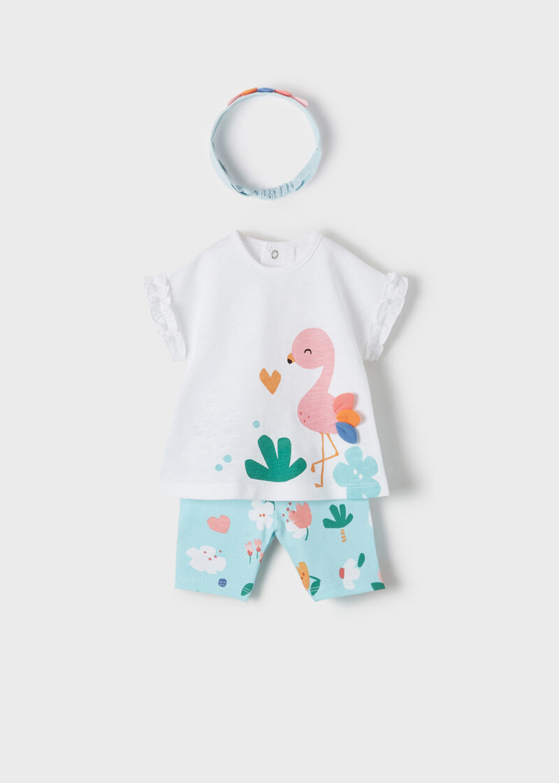 Set agua leggings și bentiță ECOFRIENDS new born fetițe Mayoral - imagine 2