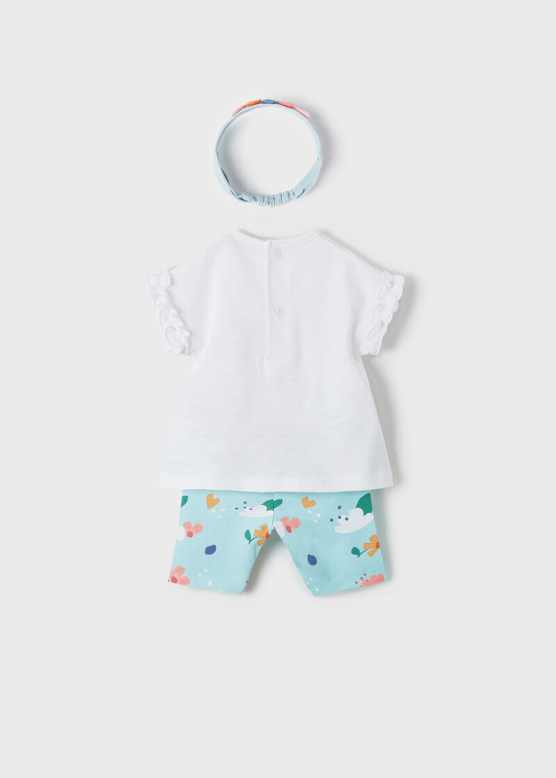 Set agua leggings și bentiță ECOFRIENDS new born fetițe Mayoral - imagine 3