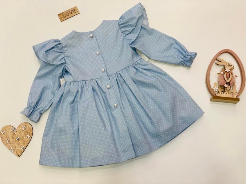 Rochie Blue Bow Little Rose - imagine 2
