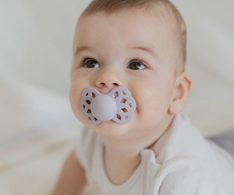 Set 2 suzete Infinity ,grey-mauve,Bibs - imagine 2