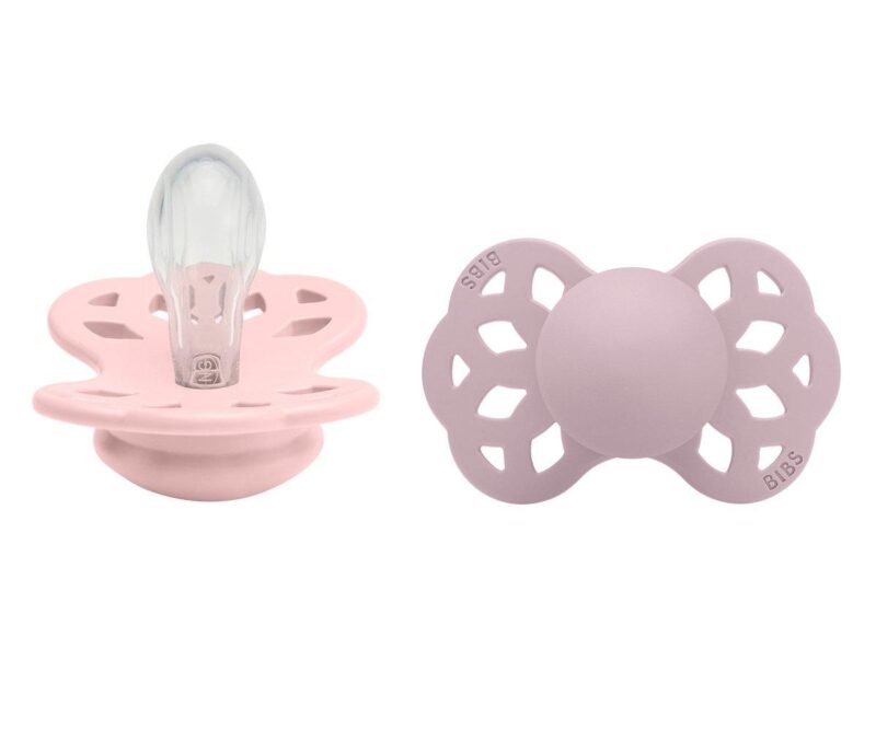 Set 2 suzete Infinity ,grey-mauve,Bibs - imagine 4