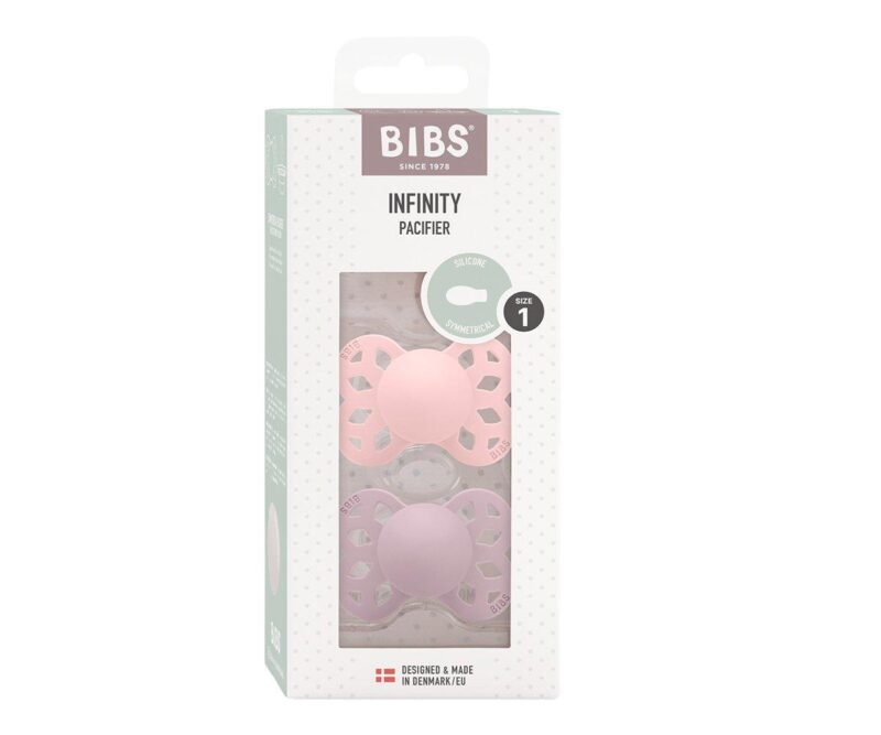 Set 2 suzete Infinity ,grey-mauve,Bibs - imagine 3