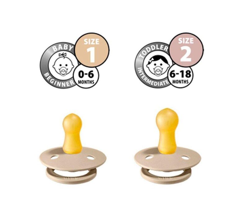 Set 2 suzete Bibs Colour  Round Sand/Iron - imagine 2
