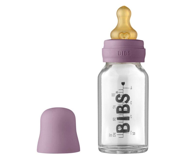 Biberon din sticla Bibs,110 ml ,mauve
