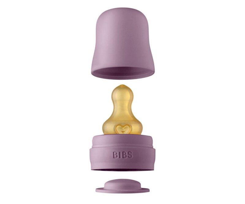 Biberon din sticla Bibs,110 ml ,mauve - imagine 2