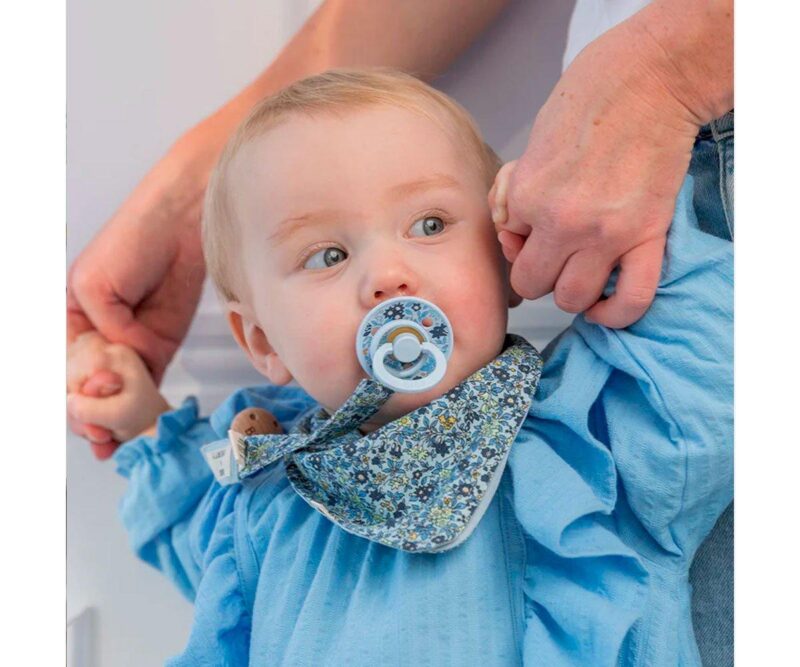Set 2 suzete Bibs Colour Liberty Chamomile-Baby Blue - imagine 2