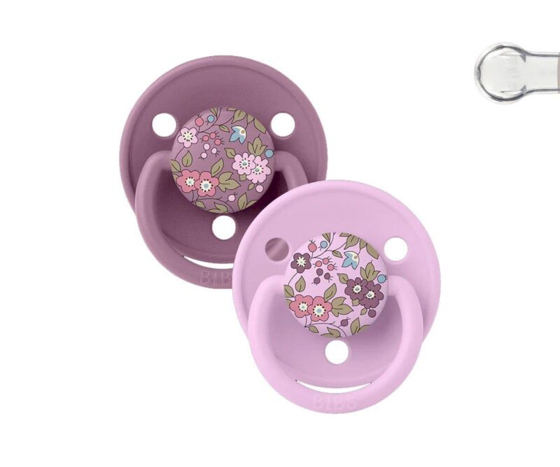 Set 2 suzete Bibs de Lux Chamomile-Mauve,one size
