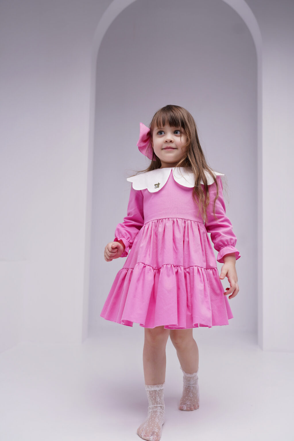 Rochie Pink Love Cotton, Little Rose