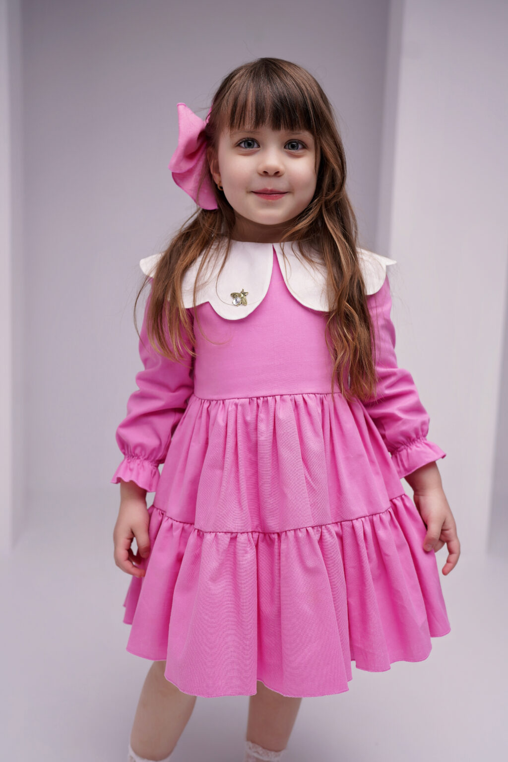 Rochie Pink Love Cotton, Little Rose