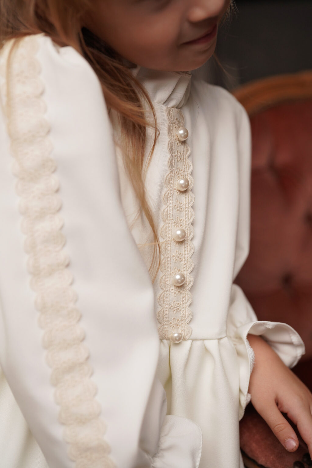 Rochie Selene white, Little Rose