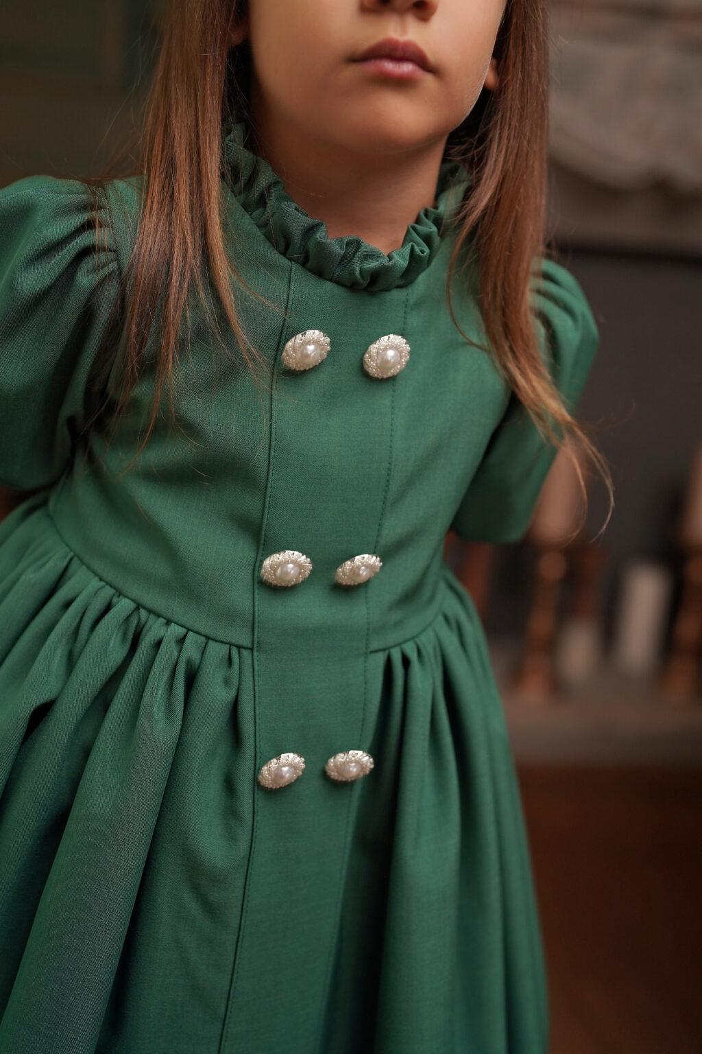 Rochie Chantal smarald, Little Rose